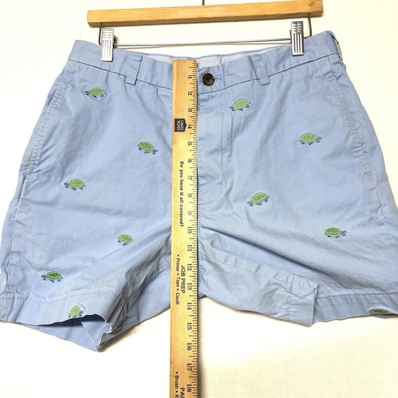 Brooks Brothers 346 Shorts‎ Mens 33 Blue Turtle Embroidered Cotton Preppy 6.5" - Picture 5 of 10
